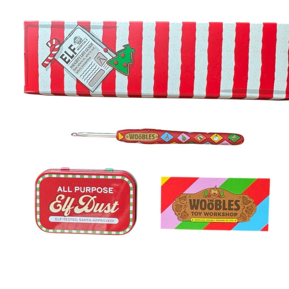 *Box Set Exclusive* Woobles Toy to the World Crochet Hook & Elf Dust Custom Tin